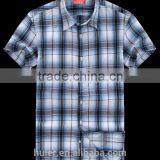 Mens T-shirt Yarn Dyed Cotton Checks Plaids Shirts thumbnail-3