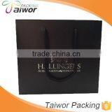 Black Color Silver Foil Stamping Carved Luxury Paper Shopping Bag thumbnail-3