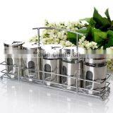 Glass Condiment Bottles With Stainless Steel Coating