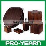 6 Pcs Wooden Bathroom Accessories Set thumbnail-1