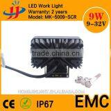 Super Powerful Square 9w 12v Led Light Lamp Offroad Motorcycle Led Driving Lights Led Car Headlight thumbnail-3