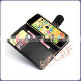 High quality leather material wallet phone case for iphone 5c