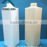 HOT Stamping Plastic Material Screen Printing Surface Handling Square HDPE plastic bottle with pump for shampoo shower gel