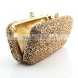 Golden Clutch Bag Pattern Crystal Lady's Wedding Party Evening Clutch Bag (8740A-G) thumbnail-3