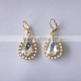 Western Australian Wedding Bridal Jewelry Crystal Earrings Necklace Set 4pcs thumbnail-3