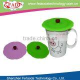 Hot selling lovely fashion silicone coffee mug lid