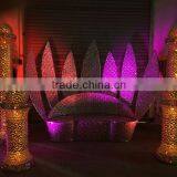 Elegant New Design Wedding Bride and Groom Chair With Tall Roman Pillar for Wedding Decoration thumbnail-1