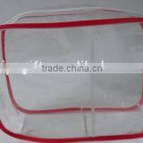 Promotional Zipper Waterproof Clear Pvc Transparent Cosmetic Bag