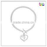 Personalized Custom Alloy Silver Hair Dryer Heart Bracelet thumbnail-1