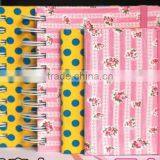 Custom Cotton Book Cover Journal With Spiral