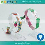 Double Sides Full Color Printed Band MF S50 RFID Woven Wristband for Payment thumbnail-1