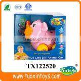 New Pull Line Cow Animal Car With Music Kids' Animal Toys thumbnail-3