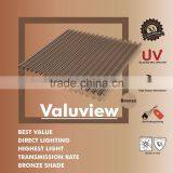 Co-Extruded Plastic Polycarbonate Corrugated Sheet (Valuview Bronze MINI) thumbnail-1