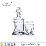 Machine Pressed Glass Luxury Dinner Set, Glass Unique Wine Decanter Set