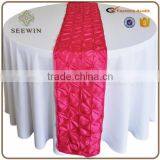 12x108 Washable Satin Rosette Table Runner for Dinning Decoration thumbnail-2