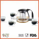 Heat Resistant Glass Tea Pot With Filter Glass Tea Kettle thumbnail-3