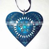 Heart shaped metal wall decor, metal heart shape dcoration hanging, decorative heart wall hanging,