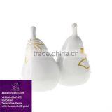 Porcelain Decorative Pears With Crystals From Swarovski thumbnail-1