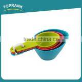 Toprank Colorful 4Pcs Measuring Cups and Spoons Set Plastic Measuring Tea Coffee Spoons In Various Sizes Measuring Scoop Set thumbnail-3