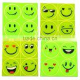 Cute Smile Face Reflector Decal Funny Emoticons Stickers thumbnail-1