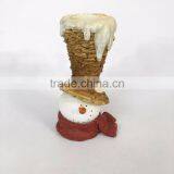 Custom Resin Snowman With Opera Hat Candlestick Holder thumbnail-2