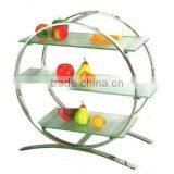 Round Garret 3 Layer Stainless Steel Buffet Display Shelf thumbnail-1