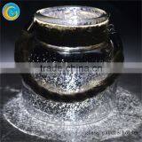 Elliptical Broken Silver Plating Glass Candle Holder thumbnail-3