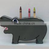 Hot Sell Wooden Hippo Crayon Holder Perfect for Pens Made in China thumbnail-1