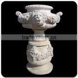 Cheap Hand Carving Landscaping Granite Stone Flowerpot for Garden thumbnail-1