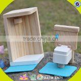 Wholesale Cheap Baby Wooden Dollhouse Furniture Pretend Play Kids Wooden Dollhouse Furniture W06B054-S thumbnail-4