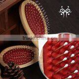 Wooden Handle Double-Sided Pet Brush Dog Brush For Pet Grooming thumbnail-4