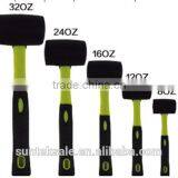 Black Rubber Hammer With Fiberglass Handle High Quality thumbnail-1