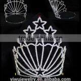 Full Round Princess Rhinestone Pageant Crowns Halo H172-126 thumbnail-3