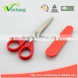 WCSC217 Premium Novelty Wholesale Soft Handle Colorful School Children Plastic Scissors With Cover thumbnail-2