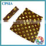 Cute Fashion Kids Girls Children Baby Cotton Beautiful Princess Party Dresses Coffer Plain Skirt Clothes With Knot Headband thumbnail-1