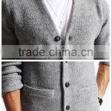 Custom 100% Cotton Long Thick Knitted Sweater Men Cardigan Sweater thumbnail-6