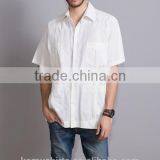 White Linen Guayabera Shirts For Man Shirts
