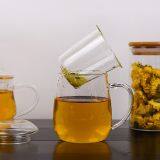 Glass Cup Kungfu Tea Cup Three Part Glass Cup Filter Glass Cup Coffee Cup Milk Cup Juice Cup for Hotel and Resturant thumbnail-2