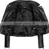 China Coat Manufacturer Modern Sexy Black Women Leather Jacket thumbnail-3