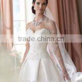 White High Quality Ball Gown Lace Sleeveless Sweetheart Victorian Lace Wedding Dress Robe de Mariage thumbnail-3