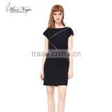 Maxnegio Wholesale Readymade Short One Piece Zig Zag Fashion Woaen Formal Dress thumbnail-1