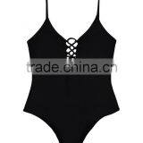 Ladies Fashion Black One-piece Swimwear thumbnail-5