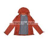 Fashion Women's Windproof Jacket With Stripe Single Jersey Lined thumbnail-4
