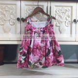 Handmade Sleeveless Sling Design Flower Dress Wholesale Baby Girl Dress thumbnail-2