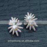 Natural Pearl Inlay Zircon Earrings Fashion thumbnail-3