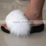 Myfur 2017 Fashionable Soft And Comfy Fluffy Women Ladies Indoor Real Fox Fur Slippers thumbnail-5