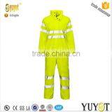 Breathable Hi-Vis Waterproof Suit With Reflective Tape thumbnail-1