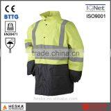 Wholesale 300D Parka Coat Mens Reflective hi Vis Safety Jacket