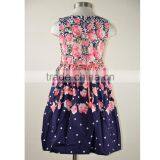 2017 Summer Lovely Cotton Flower Print Baby Girl Dress Frock Designs thumbnail-2