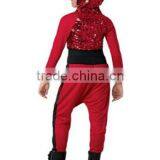 2017 Newly!!! Teen Girls Red Lycrial Red Sequin Top Hip-hop Dance Costume thumbnail-2